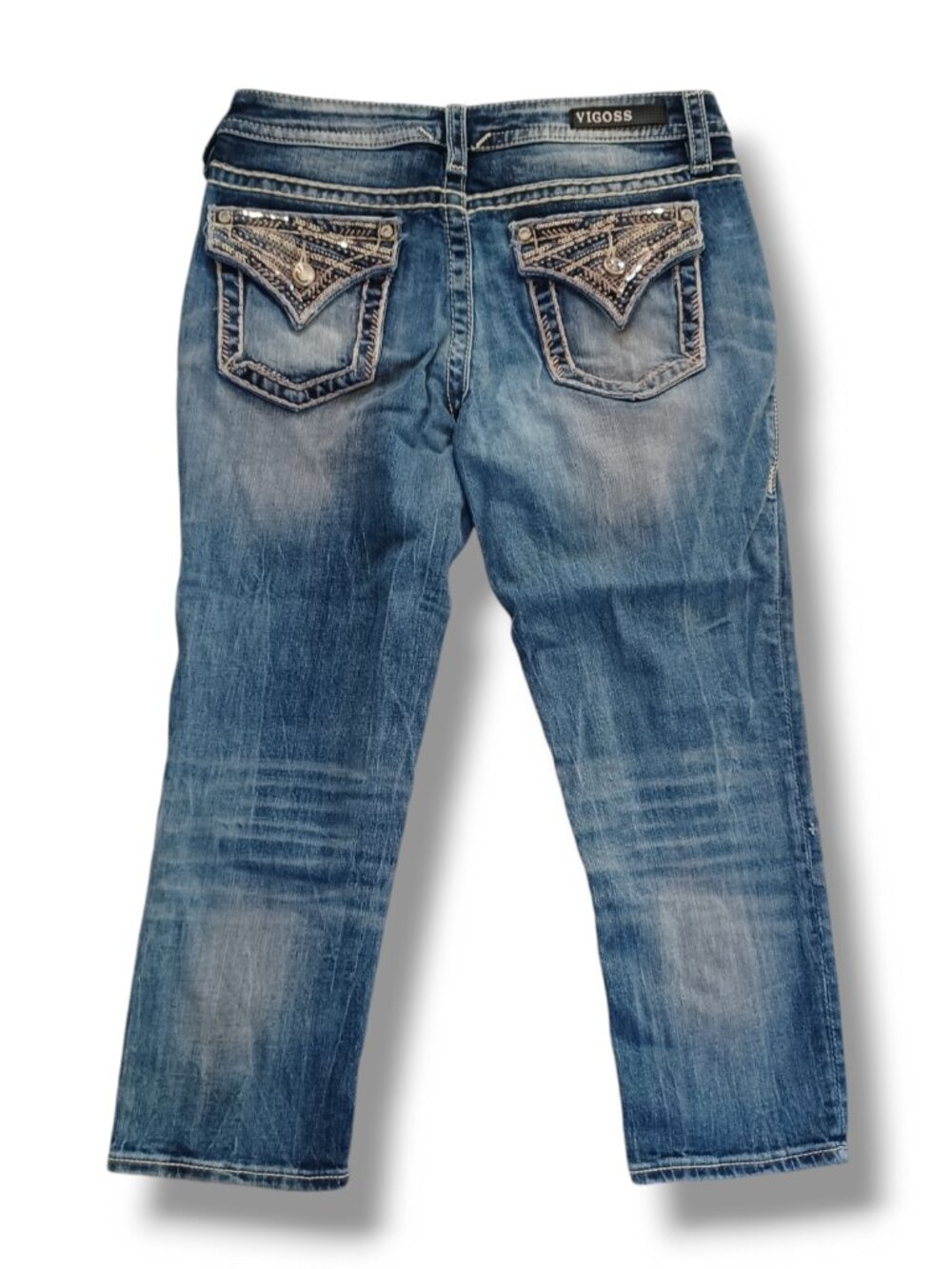 Vigoss Jeans Cropped Capri New York Heritage Fit Stretch Lowrise Size 4 Size 3